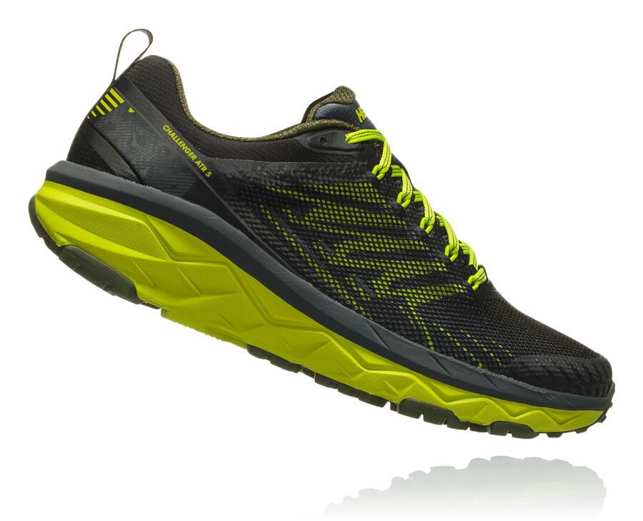 Tenis Trail Hoka One One Masculino Pretas/Verdes - Challenger Atr 5 - 321-TKAWRS